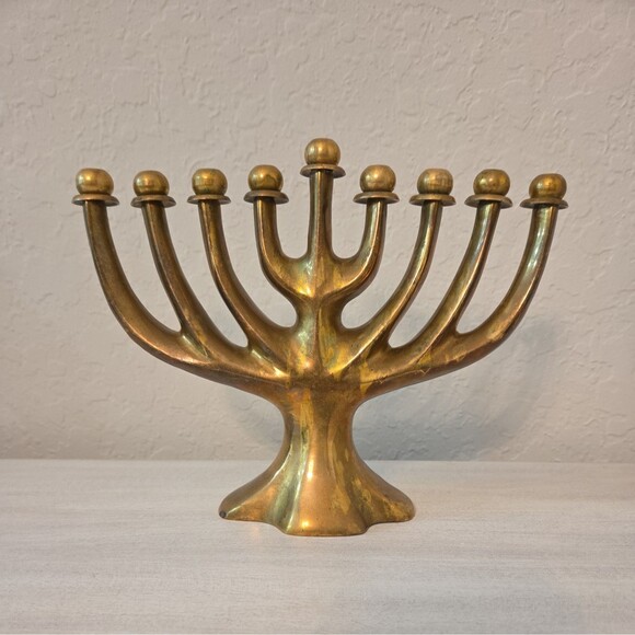 Other - Vintage Brass Judaica Hanukkah Chanukah Menorah